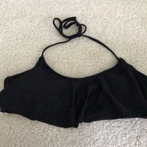 Black halter bikini top